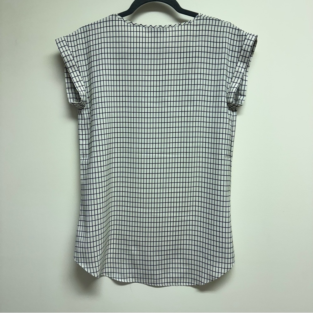 Express Monochrome Grid Pattern Blouse - image 3